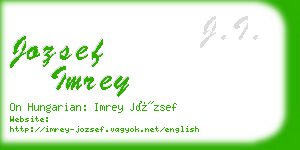 jozsef imrey business card